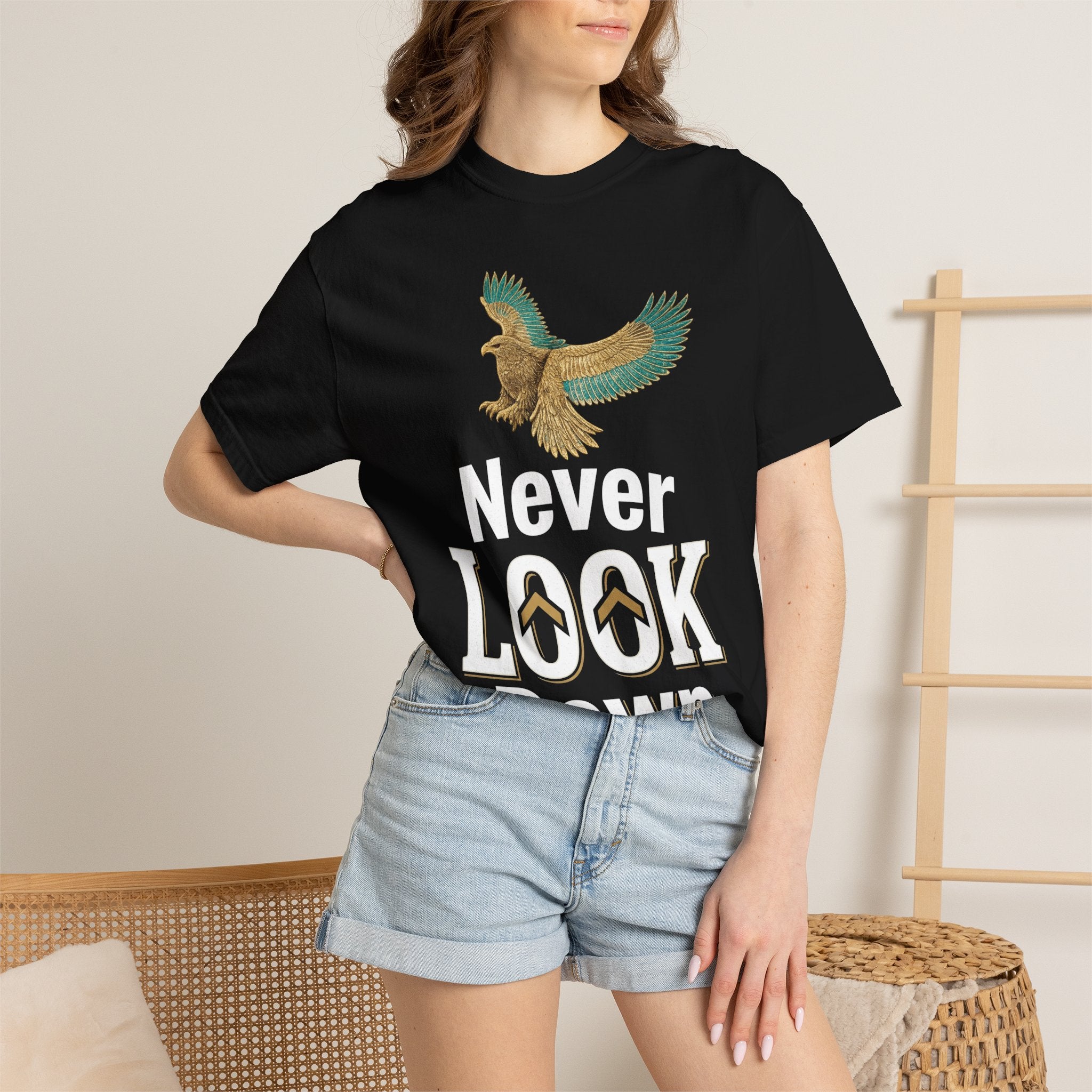 Never Look Down Vintage Eagle Tee